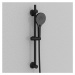 Čierna samodržiaca sprchová tyč z nerezovej ocele 70 cm - Wenko