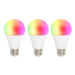 Smart LED žiarovka E27 10W RGB CCT WOOX R9074/3pack WiFi Tuya sada 3ks