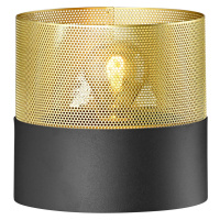 Stolová lampa Mesh E27, výška 18 cm, čierna/zlatá