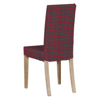 Dekoria Návlek na stoličku Harry (krátky), červeno-zelené káro, návlek na stoličku Harry krátky,