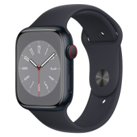 Apple Watch Series 8 Cellular 45mm atramentový hliník s atramentovým športovým remienkom