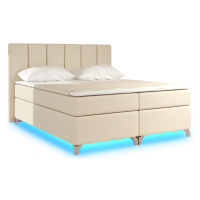 NABBI Barino 180 čalúnená manželská posteľ s úložným priestorom béžová (Soft 33)