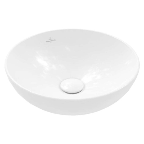 Villeroy & Boch Loop&Friends - Umývadlo na dosku, priemer 38 cm, s prepadom, CeramicPlus, Stone 