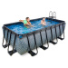 Bazén s filtráciou Stone pool Exit Toys oceľová konštrukcia 400*200*122 cm šedý od 6 rokov