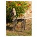 Hnedobéžové kovové záhradné stoličky v súprave 4 ks Alicante – Ezeis