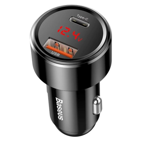 Nabíjačka do auta Baseus Magic Car Charger USB + USB-C QC 4.0  PD 45W - Black (6953156293182)