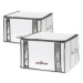 Súprava 2 bielych úložných boxov s vakuovým obalom Compactor Life 3D Vacuum Bag, 40 x 25 cm