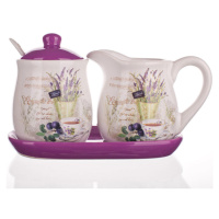 Keramická mliečenka a cukornička Lavender, BANQUET