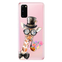 Odolné silikónové puzdro iSaprio - Sir Giraffe - Samsung Galaxy S20
