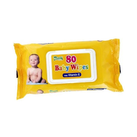 QUEEN Hygienické utierky baby wipes s vitamínom E 80 kusov