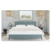 Svetlomodrá čalúnená dvojlôžková posteľ s roštom 160x200 cm Barker – Ropez