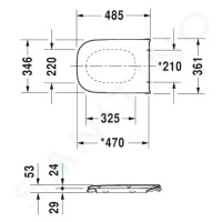 DURAVIT - D-Code WC sedadlo, biela 0060310000