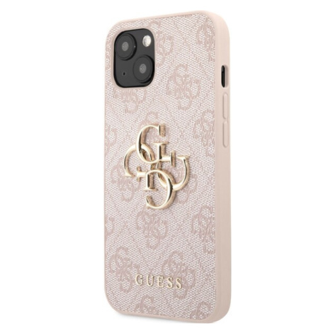 Guess PU 4G Metal Logo Case iPhone 13 ružový