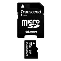 Karta TRANSCEND MicroSD 2GB + adaptér