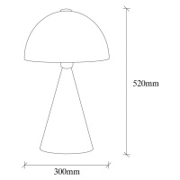 Stolová lampa Dodo 5051, výška 52 cm, čierna