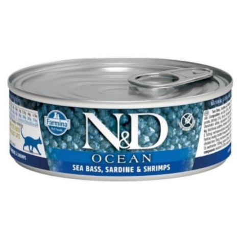 N&D CAT OCEAN TUNA, SARDINE & SHRIMP 70 GR