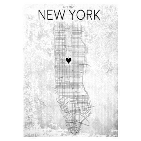 Obraz na plátne 50x70cm MAPA New York 2, c808