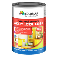 COLORLAK AKRYLCOL LESK V2046 - Lesklá vodou riediteľná vrchná farba C1000 - biela 0,6 L