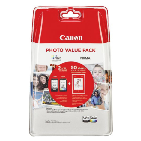 Canon originálna cartridge PG-545 XL/CL-546 XL + 50x GP-501, black/color, 8286B006, Canon Pixma 