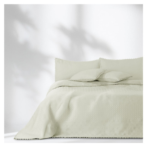 Krémovobiela prikrývka na posteľ AmeliaHome Meadore, 170 x 270 cm