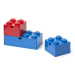 LEGO® stolné boxy so zásuvkou Multi-Pack 3 ks - červená, modrá