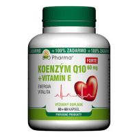 BIO PHARMA Koenzým Q10 60 mg+Vit.E Forte 120 kapsúl