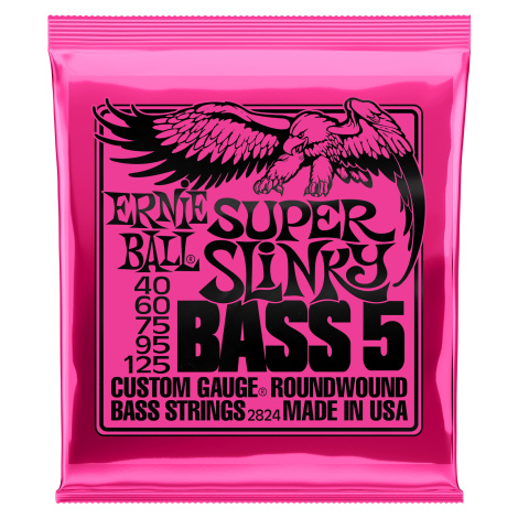 Ernie Ball 2824 Super Slinky Nickel Wound 5-String Electric Bass 40-12