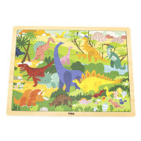 Puzzle na podstavci Viga 44584 48 dielikov - spoznávanie dinosaurov