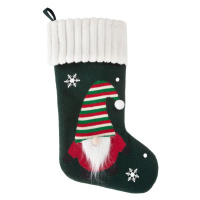 Vianočná ponožka s 3D Mikulášom 50x25 cm