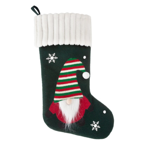 Vianočná ponožka s 3D Mikulášom 50x25 cm Eurofirany