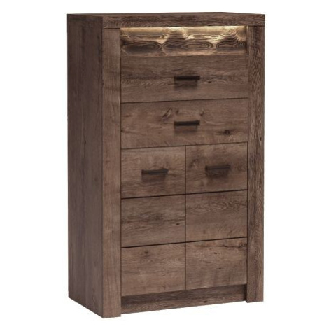 Komoda Indianapolis 76 cm tmavý jasan Halmar