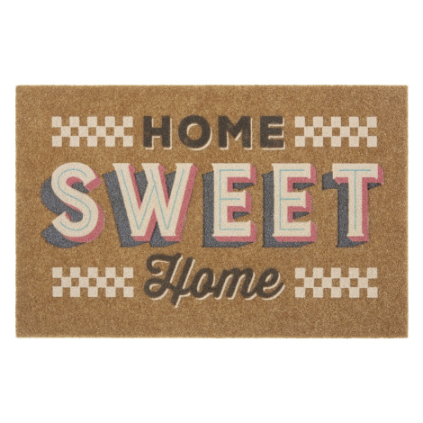 Protiskluzová rohožka Home sweet home 104659 Brown/Cream - 45x75 cm Mujkoberec Original