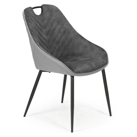 HALMAR K412 jedálenská stolička tmavosivá / svetlosivá / čierna