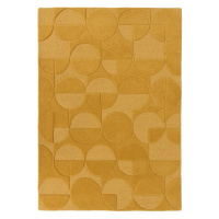 Žltý koberec z vlny Flair Rugs Gigi, 160 × 230 cm