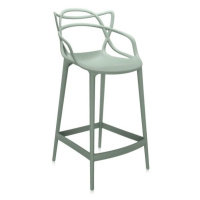 Kartell - Nízka barová stolička Masters, zelená