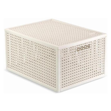 Béžové úložné boxy