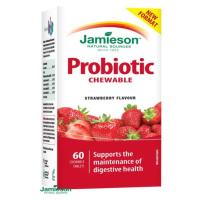 Jamieson Probiotic Chew s príchuťou jahodového jogurtu 60 tabliet