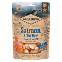CARNILOVE Raw Freeze - Dried Snacks Salmon & Turkey maškrty pre psov 60 g
