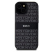 DKNY PU Leather Repeat Pattern Tonal Stripe Zadný Kryt pre iPhone 15 Black