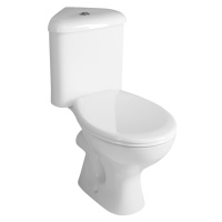 CLIFTON rohové WC kombi, dvojtlačítko 3/6l, zadný odpad, biela FS1PK