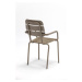 Hnedobéžové kovové záhradné stoličky v súprave 4 ks Alicante – Ezeis