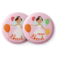 Spielehelden Odznaky Balloons na dievčenskú rozlúčku so slobodou 12 odznakov 5,6 cm extra veľké 