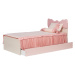 Detská posteľ 100x200 so zásuvkou chere - breza/ružová