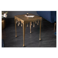 Estila Art-deco príručný stolík Liquid Line v zlatej farbe 44cm