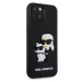 Karl Lagerfeld 3D Rubber Karl and Choupette Zadný Kryt pre iPhone 15 Black