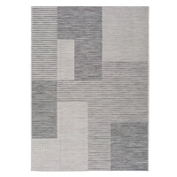 Sivý vonkajší koberec Universal Cork Squares, 130 x 190 cm
