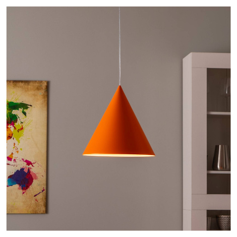 Závesné svietidlo Cono, jedno svetlo, Ø 32 cm, oranžová TK Lighting