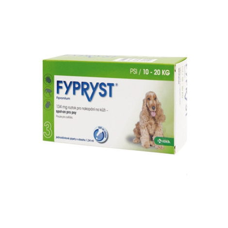 Fypryst Spot-on Dog M sol 1x1,34ml (10-20kg) 2 + 1 zadarmo KRKA