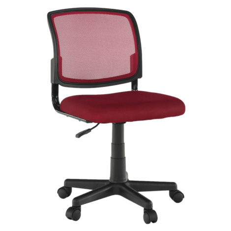Otočná stolička, tmavočervená/čierna, RAMIZA Tempo Kondela
