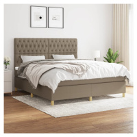 vidaXL Posteľný rám boxspring s matracom sivohned 180x200 cm látka